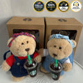 Starbucks Korea Washed Blue Bearista Key Chain Authentic | Free US Shipping