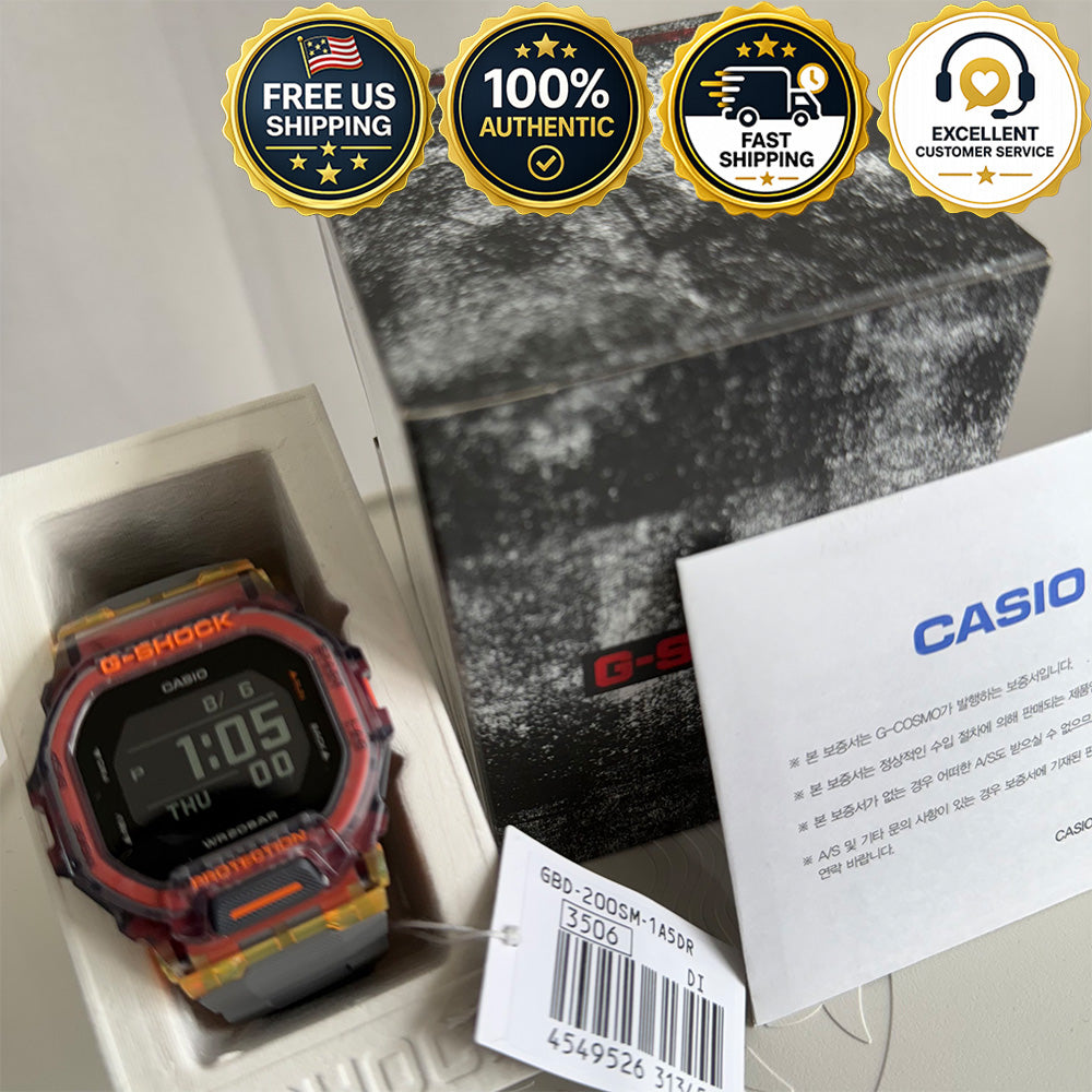 Casio G-Shock G-Squad Bluetooth Watch 200M GBD-200SM-1A5DR