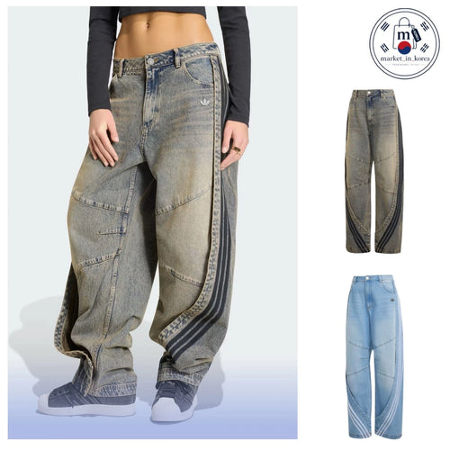 adidas Adilenium 5.0 Denim Pants Banana Overlay Women KY5189 KY5188